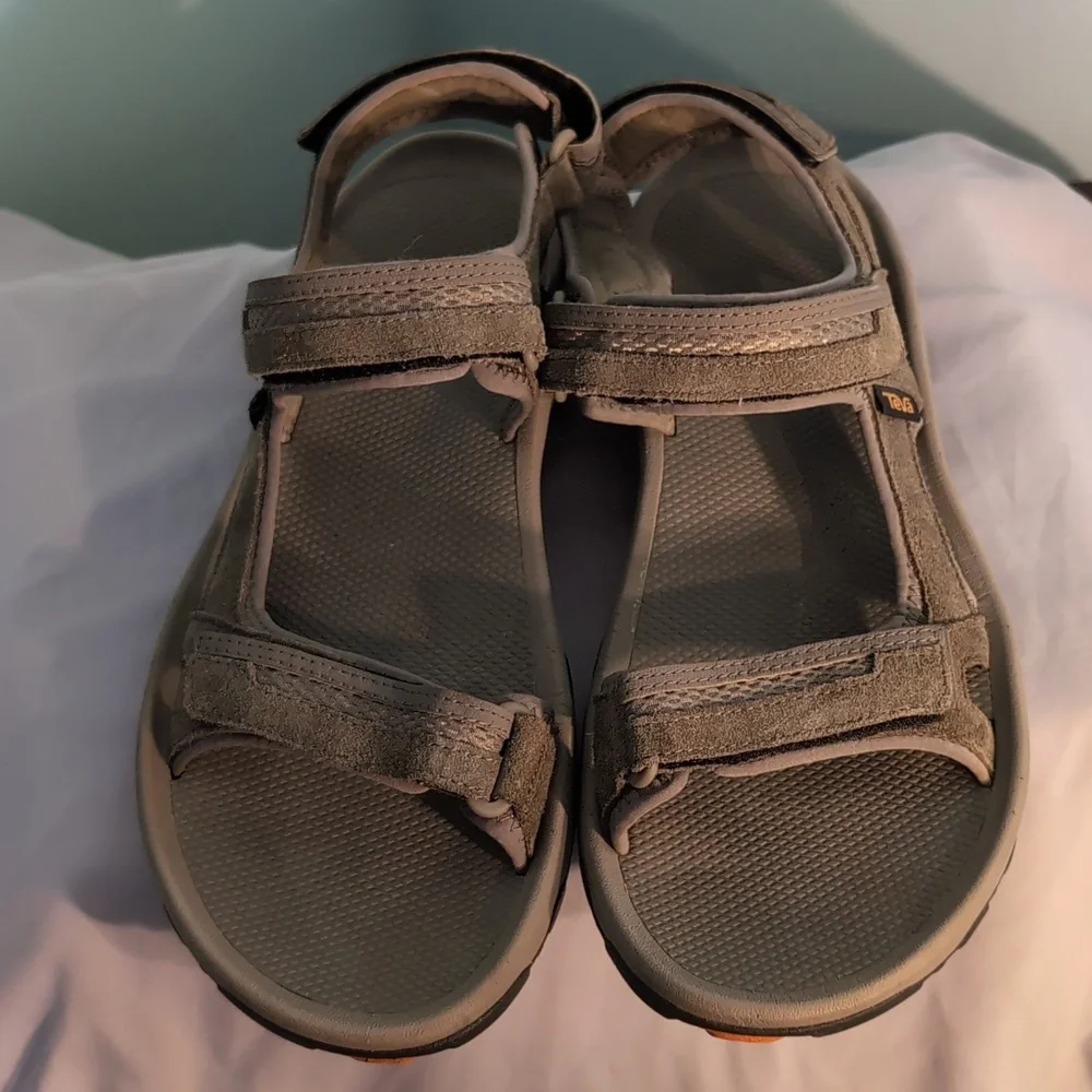 Men's Size 14 Teva Hudson Brown Suede Sport Outdoor Hiking Sandals